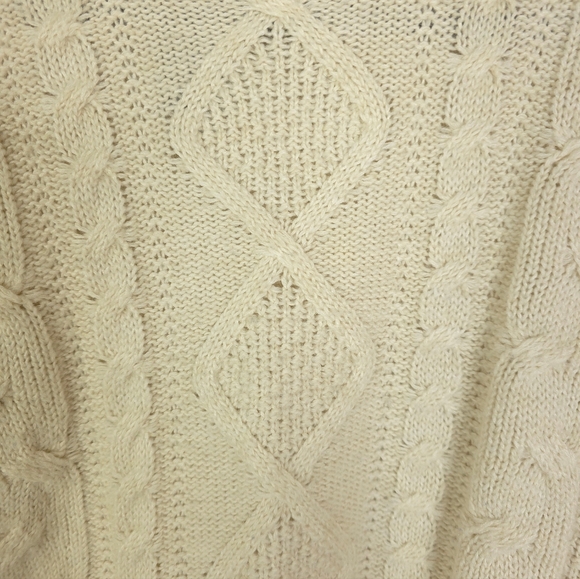 Gap Oversized Cream Wool/alpaca/cotton Blend Sweater XL Tall - Picture 3 of 6